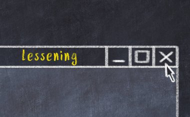 Tarayıcı penceresini kapatırken çizilen tebeşir çizimi sayfa başlığı yazısını küçültüyor  