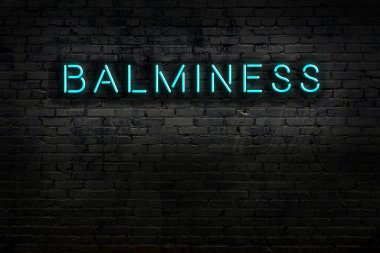 Geceleri duvarda neon levhası var. Yazı keskinliği