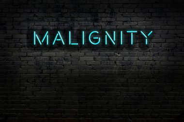 Geceleri duvarda neon levhası var. Yazıt kötülükleri