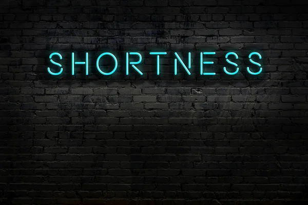 Duvara yazı yazma yetersizliği olan neon levhası. Gece görünümü