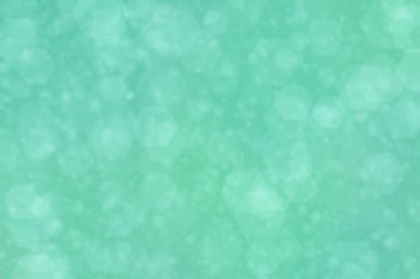 altıgen şekilli bokeh noktalarıyla odaklanmış soyut aquamarine arkaplanı