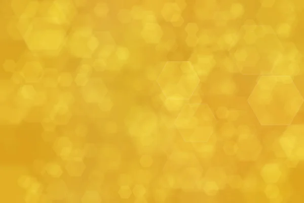 Fundo Desfocado Abstrato Dourado Com Forma Hexágono Bokeh Spots — Fotografia de Stock
