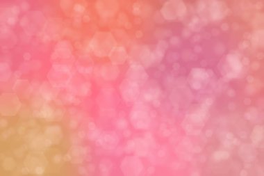 mercan soyutlanmış arkaplan altıgen şekilli bokeh benekleri ile odaklanmış