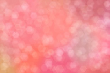 mercan soyutlanmış arkaplan altıgen şekilli bokeh benekleri ile odaklanmış