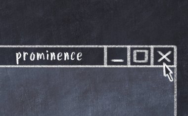 Tarayıcı penceresini başlık açıklığıyla kapatılıyor. Tebeşir çizimi. Sorunlarla başa çıkma kavramı