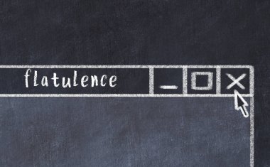 Tarayıcı penceresini sayfa başlığı yazdırma gazıyla kapatmanın tebeşir çizimi  