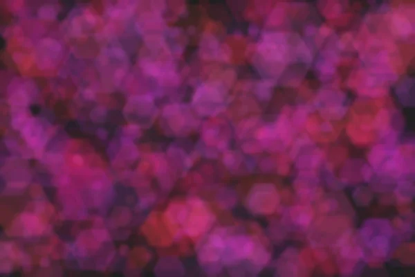 purple and red abstract defocused background with hexagon shape bokeh spots