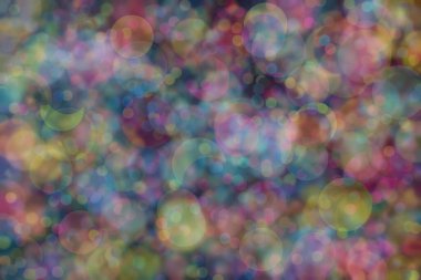 mavi, pembe ve sarı soyut çözünmüş arka plan daire şeklindeki bokeh noktalarıyla