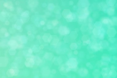altıgen şekilli bokeh noktalarıyla odaklanmış soyut aquamarine arkaplanı