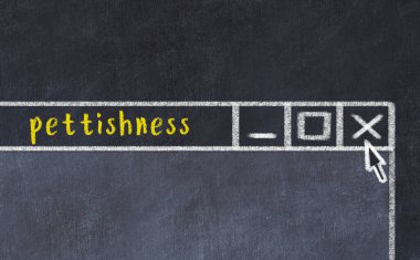 Tarayıcı penceresini sayfa başlığı yazdırma esnekliği ile kapatmanın tebeşir çizimi  