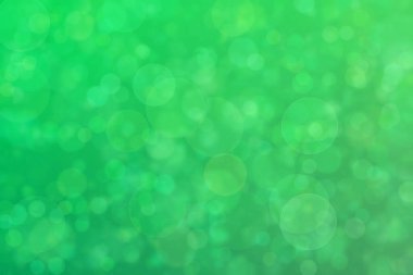 Soyut yeşil arkaplan, çember çizili bokeh.