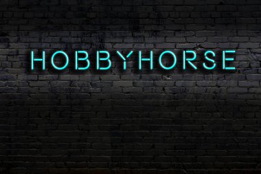 Geceleri duvarda neon levhası var. Yazıt hobi atı