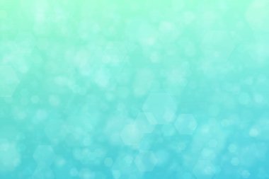 Soyut aquamarine renkli bokeh arkaplanı.