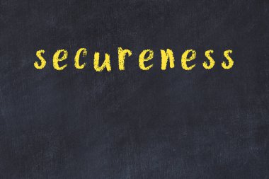 Üzerinde el yazısıyla yazılmış güvenlik yazısıyla üniversite yazı tahtası.