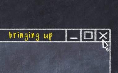 Tarayıcı penceresini başlık gündeme getirilirken kapatıyorum. Tebeşir çizimi. Sorunlarla başa çıkma kavramı