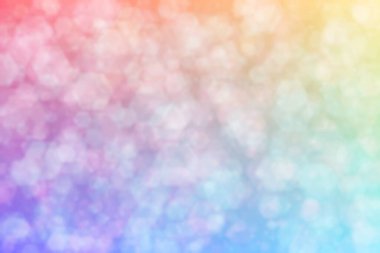 Altıgen şekilli bokeh noktalarıyla odaklanmış pembe ve mavi soyut arkaplan