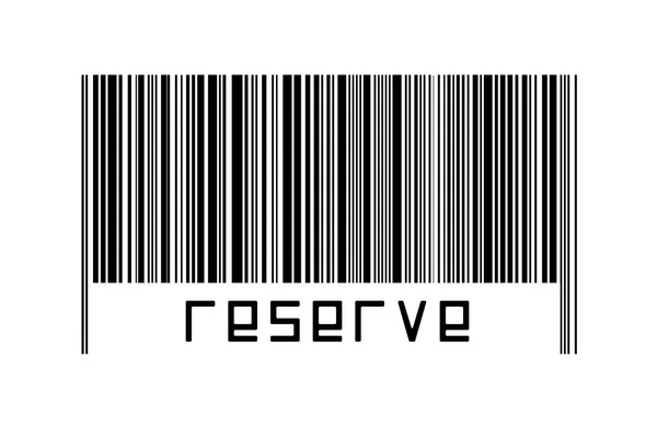 Digitalization Concept Barcode Black Horizontal Lines Inscription Reserve — Stock Photo, Image