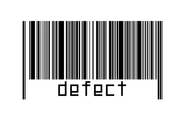 Digitalization Concept Barcode Black Horizontal Lines Inscription Defect — Stock Photo, Image