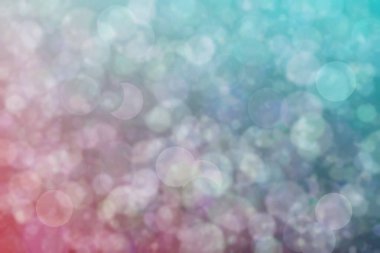 Daire şeklinde bokeh noktaları olan renkli bir arkaplan. Soyutlama