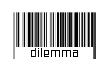 Altında yazıt ikilemi olan beyaz arkaplan üzerine barkod. Ticaret ve küreselleşme kavramı