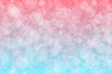 Altıgen şekilli bokeh noktalarıyla odaklanmış pembe ve mavi soyut arkaplan