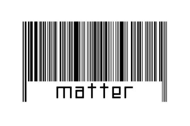 Dijitalleştirme kavramı. Altında yazı olan siyah yatay çizgilerin barkodu.
