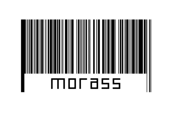 Barcode Λευκό Φόντο Επιγραφή Morass Παρακάτω Έννοια Του Εμπορίου Και — Φωτογραφία Αρχείου