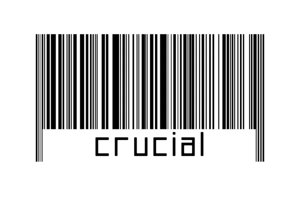 Digitaliseringsconcept Barcode Van Zwarte Horizontale Lijnen Met Daaronder Een Cruciale — Stockfoto