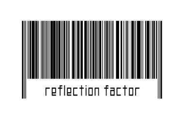 Dijitalleştirme kavramı. Altında yazıt yansıma faktörü bulunan siyah yatay çizgilerin barkodu.