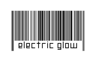 Altında elektrik parıltısı olan beyaz arkaplanda barkod. Ticaret ve küreselleşme kavramı