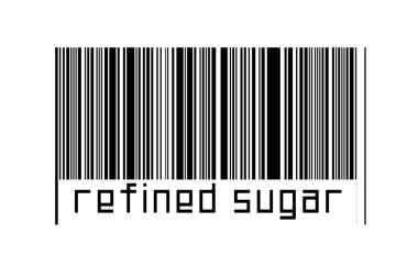 Dijitalleştirme kavramı. Altında işlenmemiş şeker bulunan siyah yatay çizgilerin barkodu.