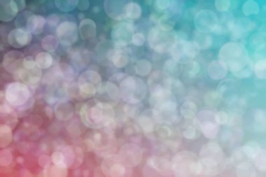Daire şeklinde bokeh noktaları olan renkli bir arkaplan. Soyutlama
