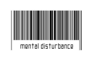 Beyaz arka planda barkod ve yazıtlarda zihinsel bozukluk var. Ticaret ve küreselleşme kavramı