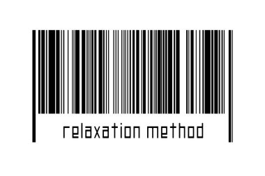 Dijitalleştirme kavramı. Altında yazma gevşeme metodu bulunan siyah yatay çizgilerin barkodu.