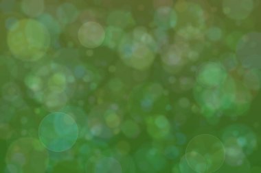 Çember şekilli bokeh benekli koyu yeşil soyut odaklanmış arkaplan