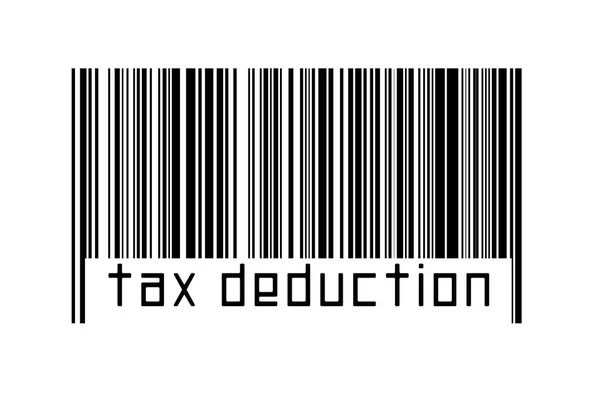 Digitalization Concept Barcode Black Horizontal Lines Inscription Tax Deduction — Stock Photo, Image