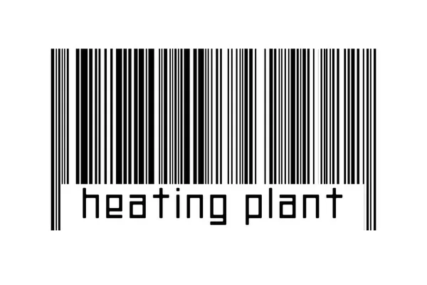 Barcode Λευκό Φόντο Επιγραφή Εργοστάσιο Θέρμανσης Παρακάτω Έννοια Του Εμπορίου — Φωτογραφία Αρχείου