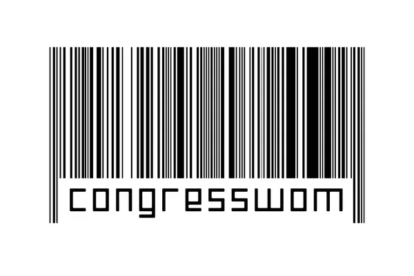 Barcode Auf Weißem Hintergrund Mit Der Aufschrift Kongressabgeordnete Unten Konzept — Stockfoto