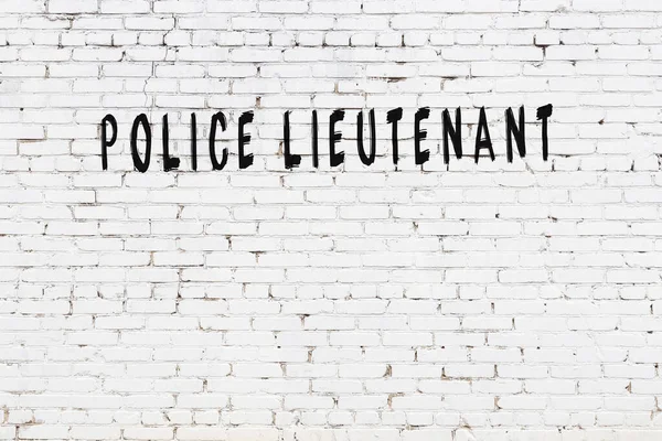 Kreide Handgeschriebene Inschrift Polizeileutnant Auf Schwarzem Schreibtisch — Stockfoto