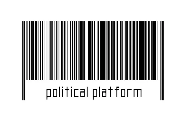Digitalisierungskonzept Barcode Von Schwarzen Horizontalen Linien Mit Inschrift Politische Plattform — Stockfoto