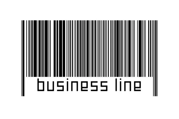 Barcode Witte Achtergrond Met Inscriptie Business Line Hieronder Begrip Handel — Stockfoto