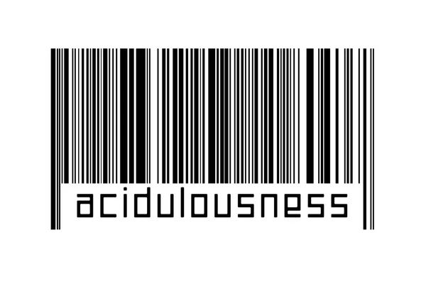 Концепція Цифровізації Штрих Код Чорних Горизонтальних Ліній Кислотністю Написів Нижче — стокове фото