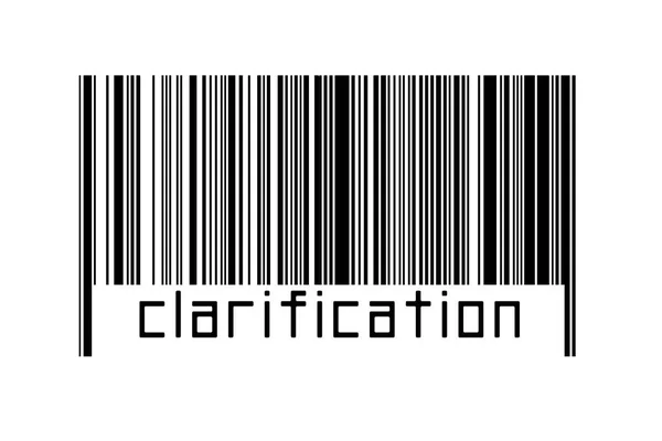 Barcode Witte Achtergrond Met Opschrift Verduidelijking Hieronder Begrip Handel Mondialisering — Stockfoto