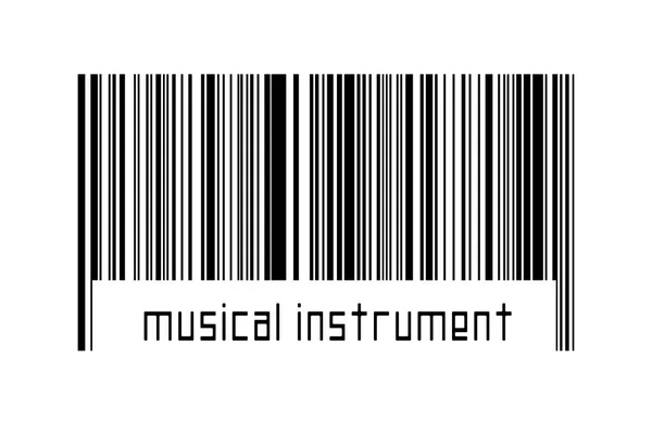 Barcode Λευκό Φόντο Επιγραφή Μουσικό Όργανο Παρακάτω Έννοια Του Εμπορίου — Φωτογραφία Αρχείου