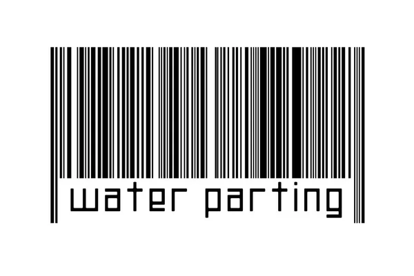 Digitaliseringsconcept Barcode Van Zwarte Horizontale Lijnen Met Daaronder Inscriptie Water — Stockfoto