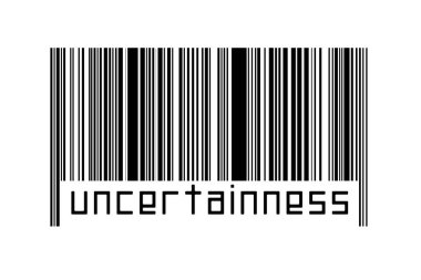 Dijitalleştirme kavramı. Altında belirsizlik bulunan siyah yatay çizgilerin barkodu.