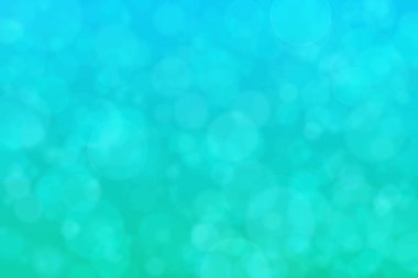 Çember şeklindeki bokeh noktalarıyla mavi ve yeşil soyut odaklanmış arkaplan