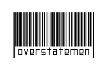 Beyaz arkaplanda barkod ve altında da yazılar var. Ticaret ve küreselleşme kavramı