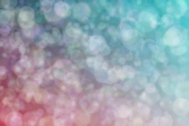 Daire şeklinde bokeh noktaları olan renkli bir arkaplan. Soyutlama