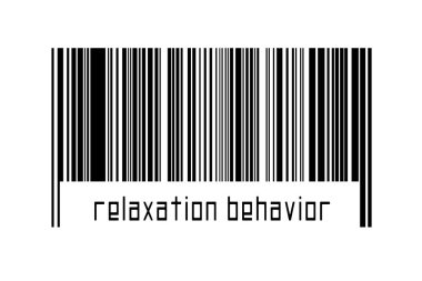 Dijitalleştirme kavramı. Altında yazıt gevşeme davranışı olan siyah yatay çizgilerin barkodu.